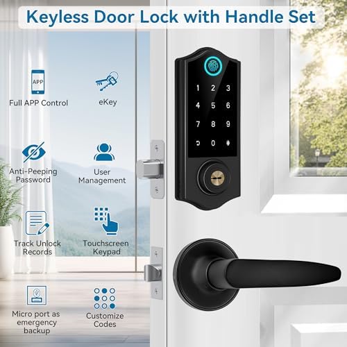 Harfo Smart Door Lock Set with Fingerprint App Control Keyless Entry Security