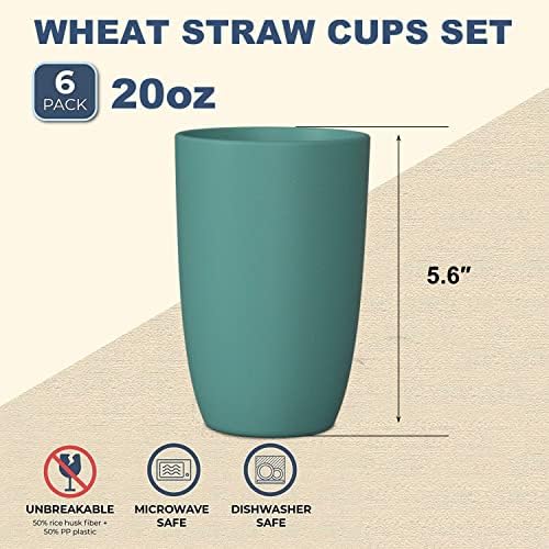 Nature-Charmed Premium Wheat Straw Cups