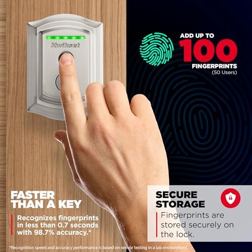 Secure Easy Kwikset Halo Touch Smart Deadbolt with Fingerprint Entry