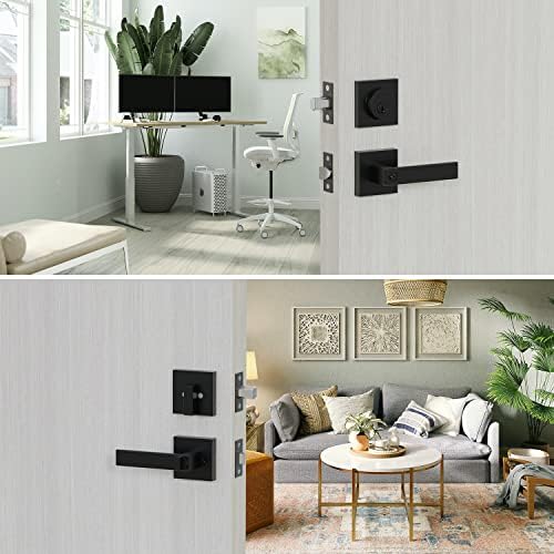 Keyed Entry Door Handle Single Cylinder Deadbolt Combo