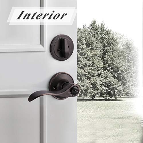 6 Set Door Lever Deadbolt Combo Oil Rubbed Bronze