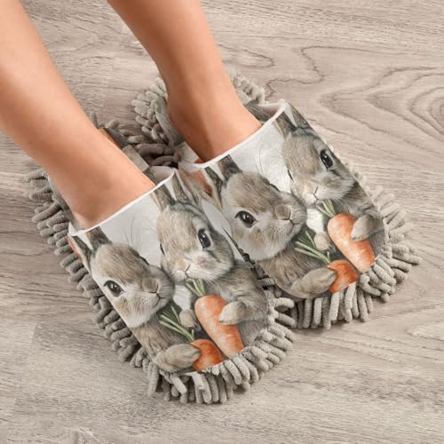 Burn the Floor Microfiber Rabbit Carrots Daily Slipper