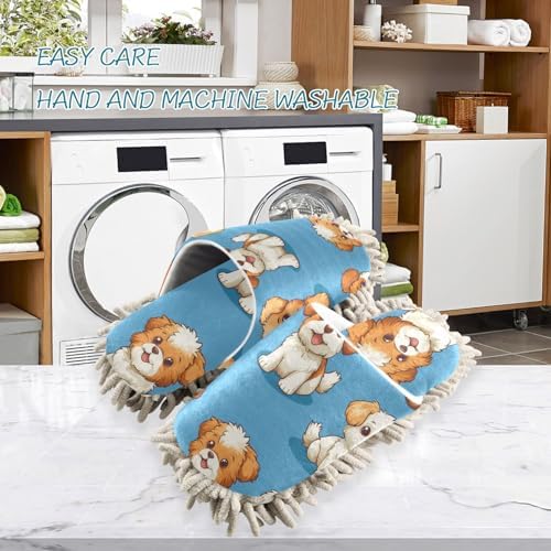 Soft Microfiber Mop Slipper for MenWomen Washable Non-Slip Easy to Clean