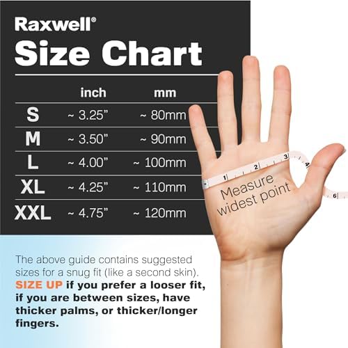 Raxwell Orange Nitrile Gloves - 85 Mil Heavy Duty