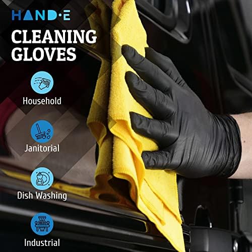 Hand-E Touch Nitrile Gloves - Latex-Free Durable Multipurpose