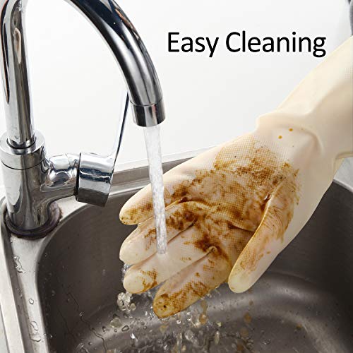BOOMJOY Nitrile Gloves Essential Heavy Duty Reusable Dishwashing Gloves for Everyday Use