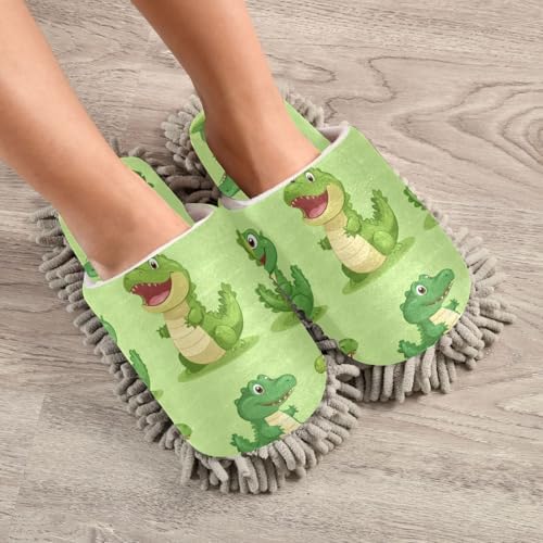 Microfiber Slippers with Built-in Mop for MenWomen