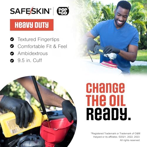 SAFESKIN Heavy Duty Nitrile Gloves Protect for Every Job