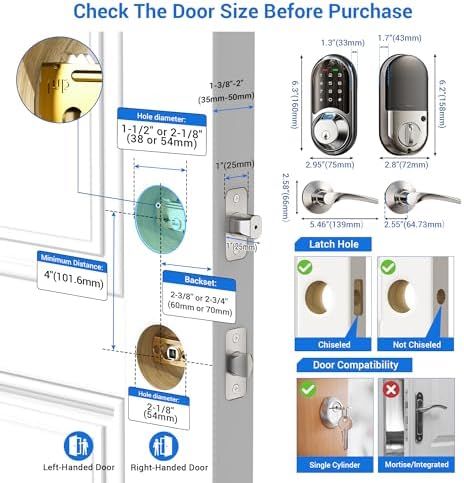 Veise Smart Locks for Front Door