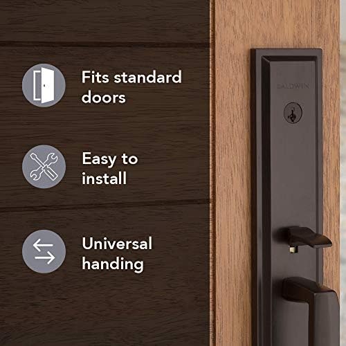 Baldwin SmartKey Front Entry Door Handle Set - Venetian Bronze