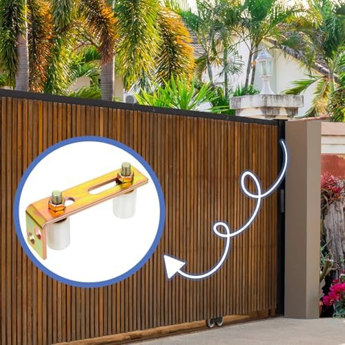 Professional 4 Pack Adjustable Dual nylon Rollers with L Bracket Sliding Gate Kit