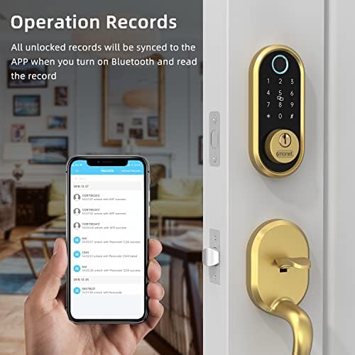 Secure Front Door Lock with Fingerprint Keypad Entry