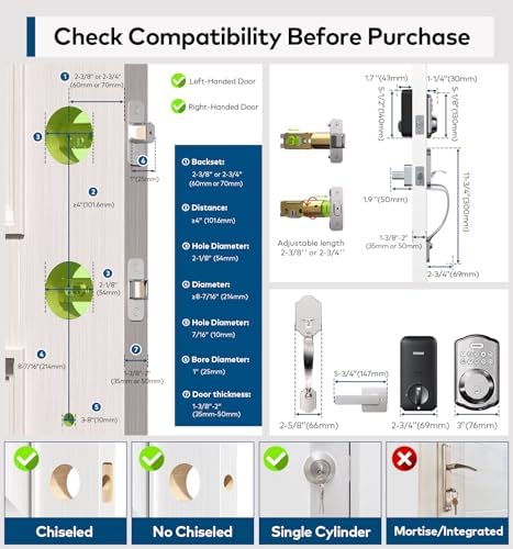 TEHO Smart Keyless Door Deadbolt Set