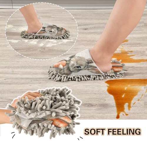 Burn the Floor Microfiber Rabbit Carrots Daily Slipper