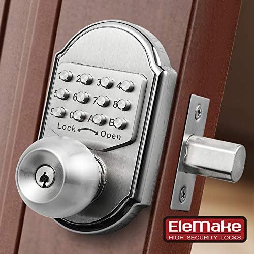 Keyless Door Lock Deadbolt Entry Door Knob Keypad Digital Combination