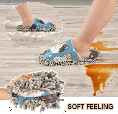 Microfiber Cleaning Slippers for MenWomen House Floor Mop
