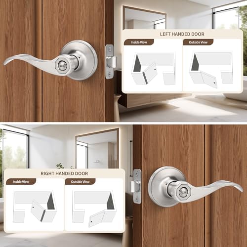 Moquin Wave Design Privacy Door Lever