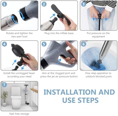 Premium High-Pressure Air Plunger for Clogs