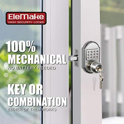 Keyless Door Lock Deadbolt Entry Door Knob Keypad Digital Combination