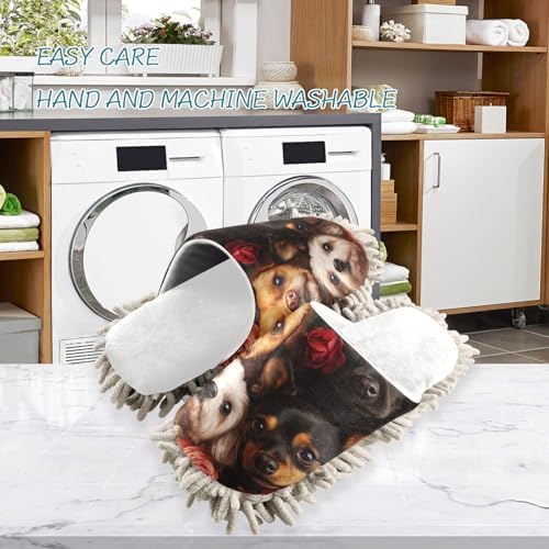 Burbuja Dogs Roses Mop Slippers More Than Just a Slipper