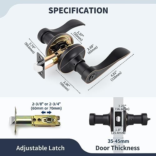 5-Pack Set Wave-Style Door Lever for Home