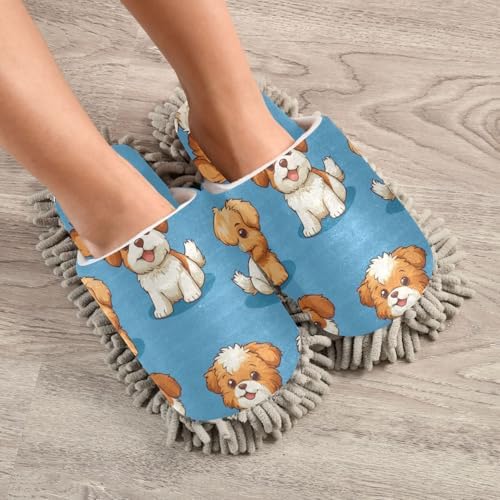 Soft Microfiber Mop Slipper for MenWomen Washable Non-Slip Easy to Clean