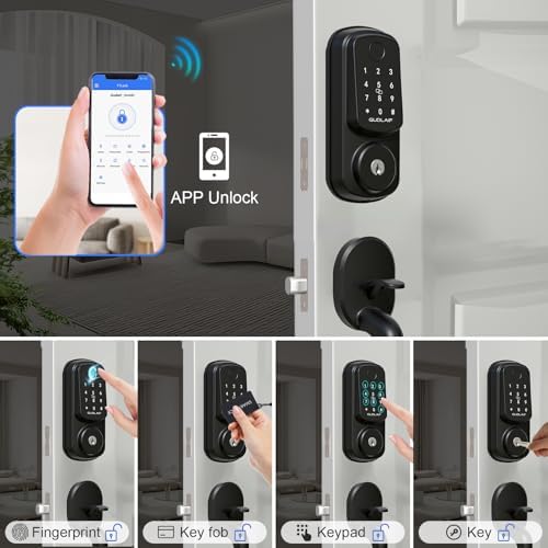 Keyless Entry Door Lock Deadbolt with Handle Set Alexa