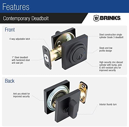 Front Door Security Lock with Keyed Entry
