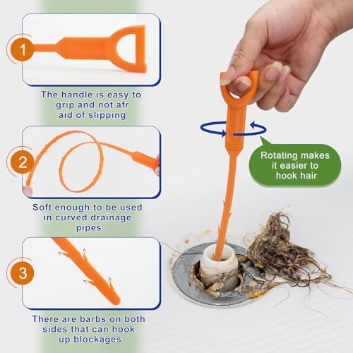 Sankoly Drain Snake Clog Remover Set