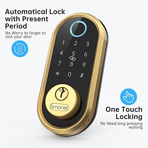 Secure Front Door Lock with Fingerprint Keypad Entry