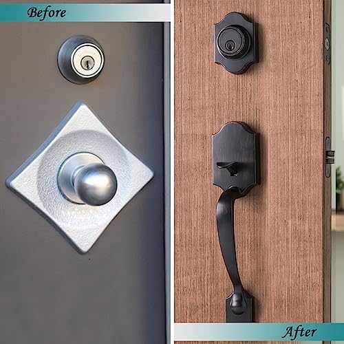 5-inch 5PL 5-Inch Deadlatch Deadbolt Latch Combo Fit Standard Entry Knobset