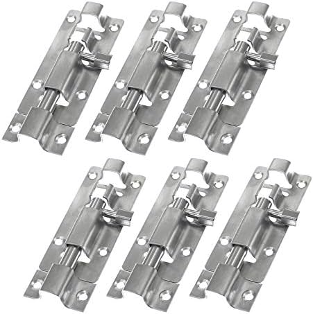 6-Piece Door Security Latch Lock Set Durable Easy to Install