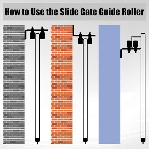 Professional 4 Pack Adjustable Dual nylon Rollers with L Bracket Sliding Gate Kit