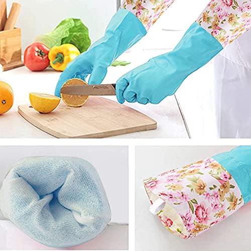 KingFinger Waterproof Dishwashing Gloves for Kitchen Cleaning