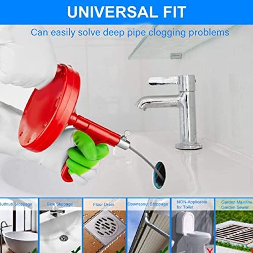 Drain Snake - Drain Clog Remover Red Deep Sink Clog Solver