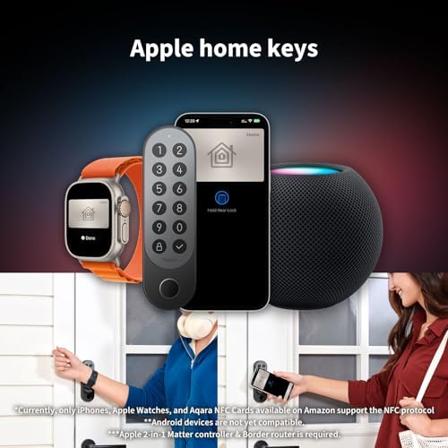 Aqara Smart Lock U200 with Apple Home Key Rechargeable Battery and Secure Fingerprint