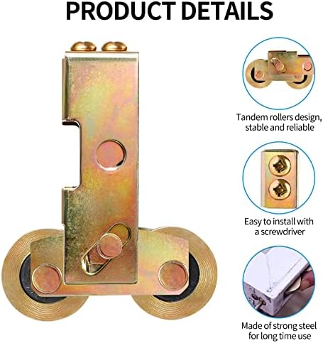 10-inch Durable Steel Sliding patio Door Rollers with 265-lb Capacity