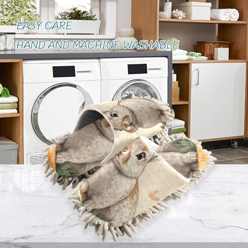 FLildonMicrofiber Cleaning Slippers for MenWomen Soft Mop Shoes with Microfiber Sole