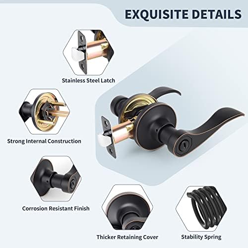 5-Pack Set Wave-Style Door Lever for Home