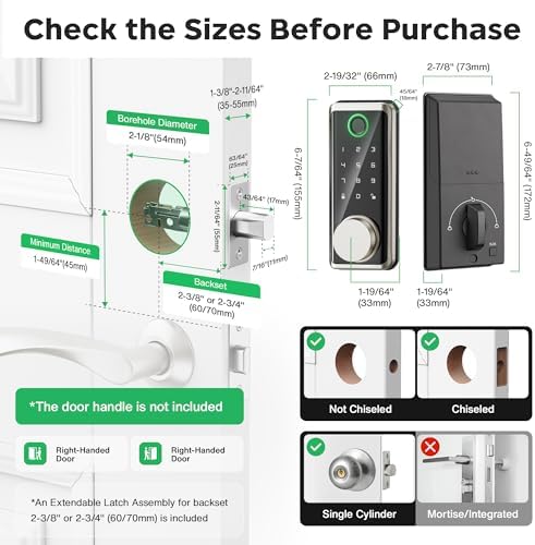 Sophia Smart Door Lock with Fingerprint Keypad Security