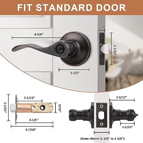 Probrico 1-Pack Entry Door Lever Set