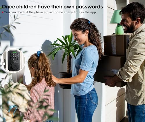 Chautday Built-in WiFi Keyless Entry Door Lock with Remote Control