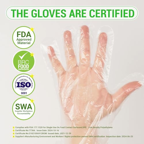 600 Pcs Disposable Gloves for Kitchen Cleaning