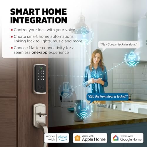 Kwikset Smart Deadbolt with Keyless Entry Wybe Anywhere with Wi-Fi