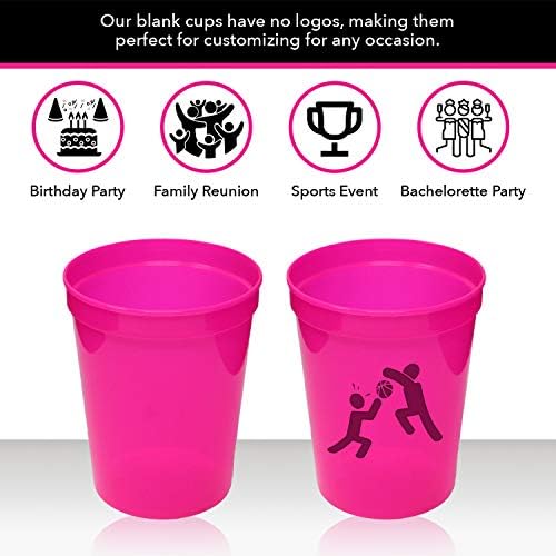 Rolling Sands Reusable Plastic Cups 50-Pack