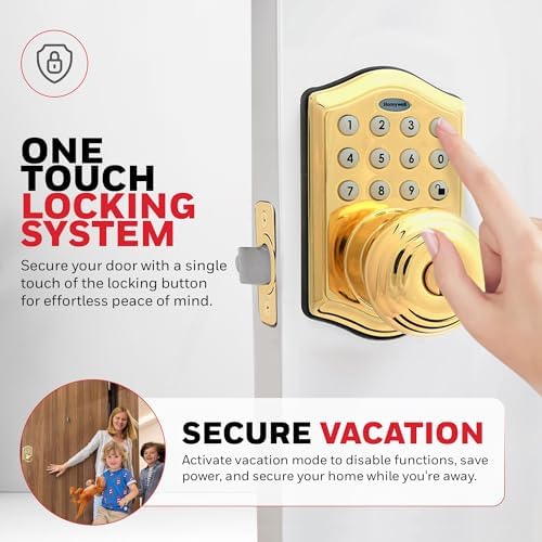 Honeywell Smart Door Lock with Polished Brass