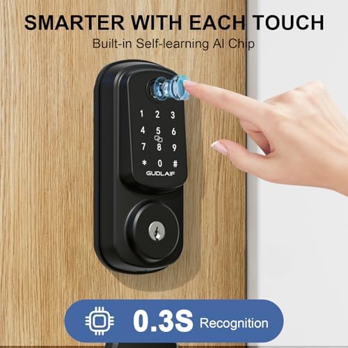 Keyless Entry Door Lock Deadbolt with Handle Set Alexa