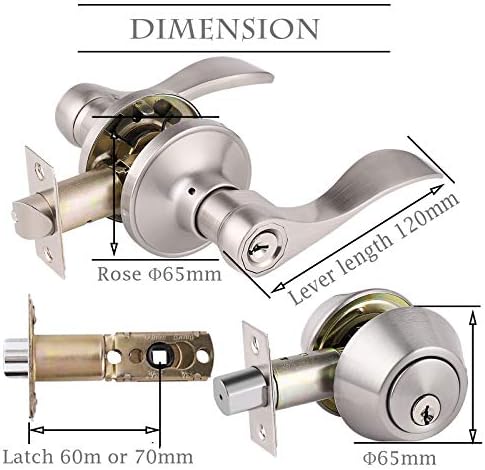 Durable Entry Door Locks with Reversible Levers