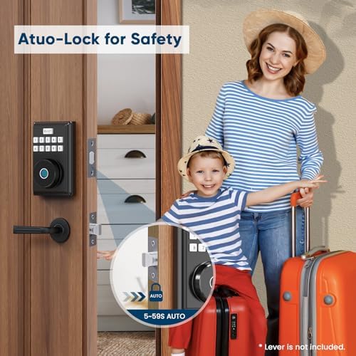 Fingerprint Door Lock - Keyless Entry Front Door Matte Black