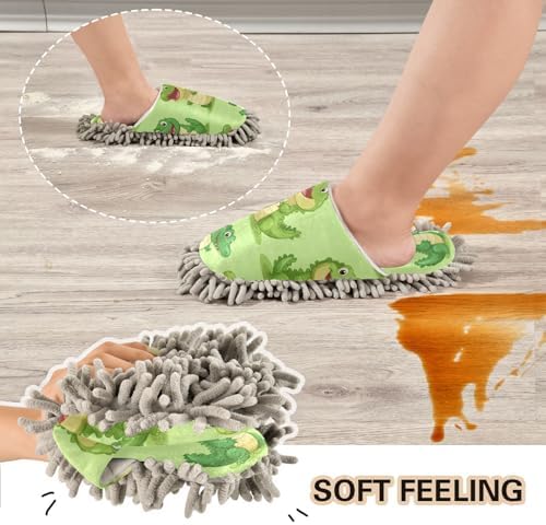 Microfiber Slippers with Built-in Mop for MenWomen